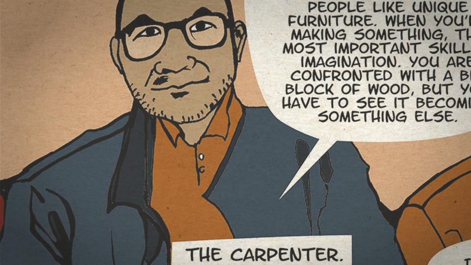 Comic art panel